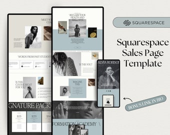 Squarespace Sales Page Template: Health & Life Coach Website