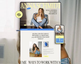 Bold Squarespace Website Template: Colorful Design for Coaches, Podcasters and Speakers