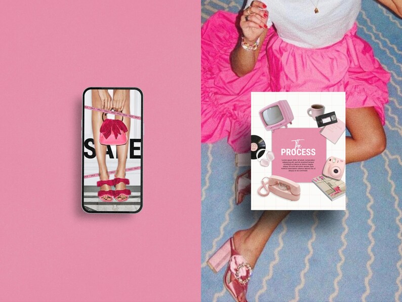 Bold Pink Instagram Templates for coaches, bold instagram template, Podcast Instagram Template , IG stories template, coaching templates