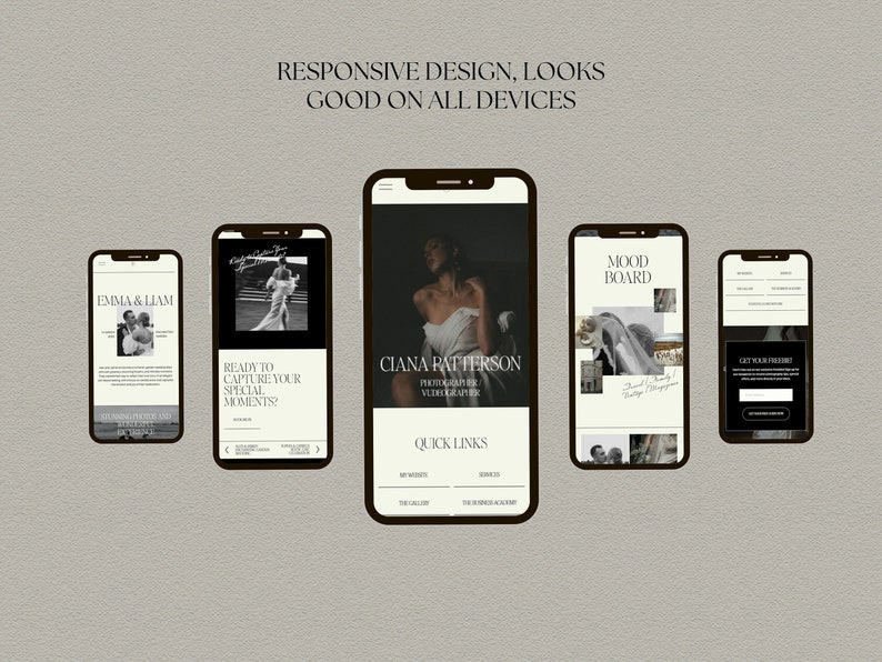 Squarespace Website Template for photographers, editorial website template, Portfolio website, Photography website, coach website