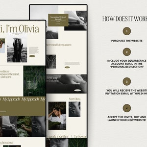 Squarespace Website Template for therapist, herbalist Website, life coach website, coaching template, nutritionist website template