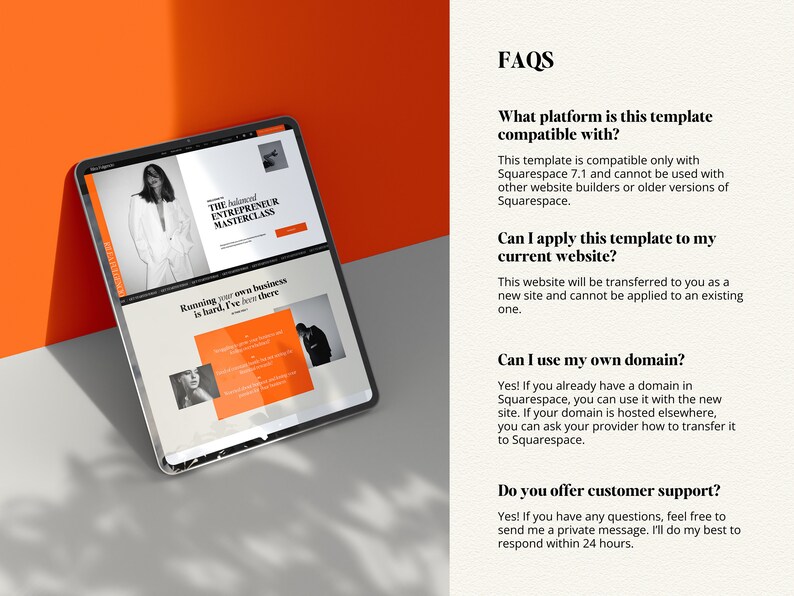 Squarespace Website Template for Business Coach, podcast website template, coaching template, Author Website, sales page template, VAs, Sofi