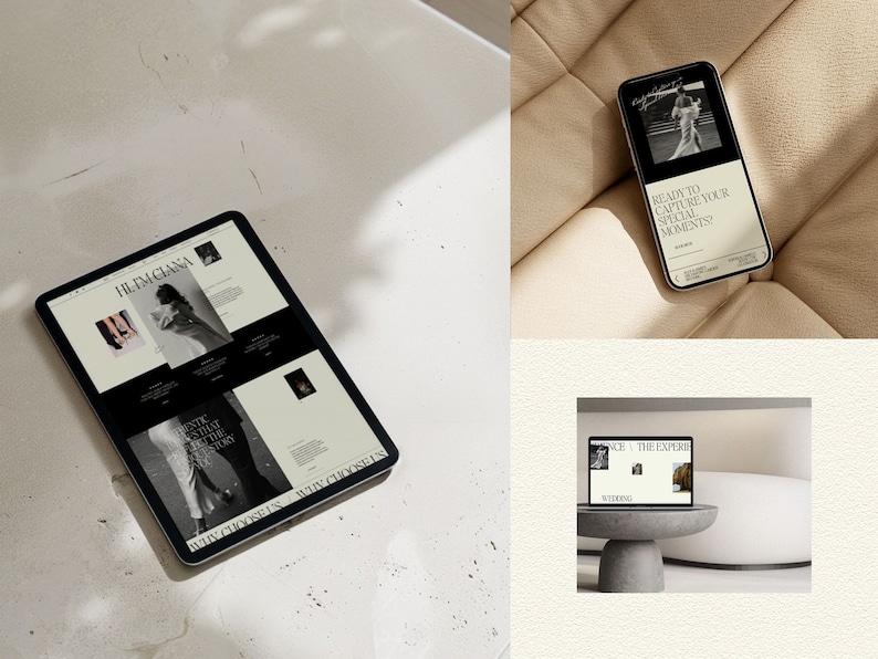 Squarespace Website Template for photographers, editorial website template, Portfolio website, Photography website, coach website