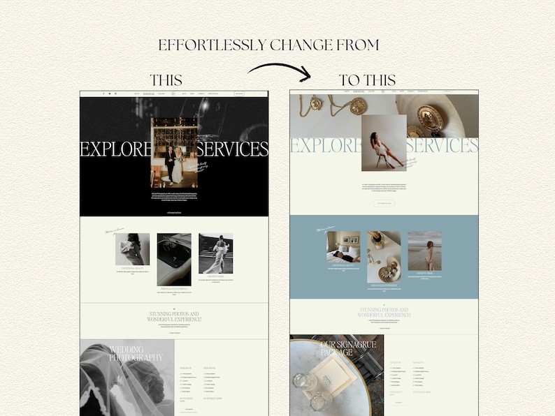 Squarespace Website Template for photographers, editorial website template, Portfolio website, Photography website, coach website