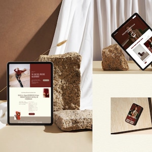 Bold Maroon Squarespace Template for Business Coach, Blogger website, Course Creator Website, life coaching Template, consulting website