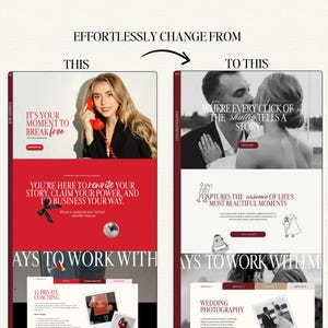 Red Showit Website Template For Coaches