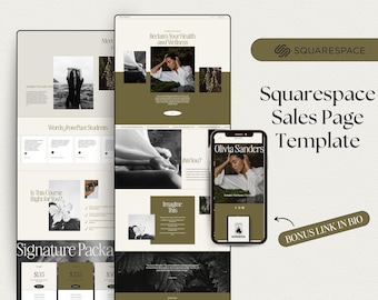 Squarespace Sales Page Template: GreeModern Website Design