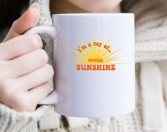 Taza de café Sunshine Ray of Sunshine Taza sarcástica Regalo para su regalo sarcástico Bebedor de café Regalo Taza feliz Taza de cerámica Taza inspiradora