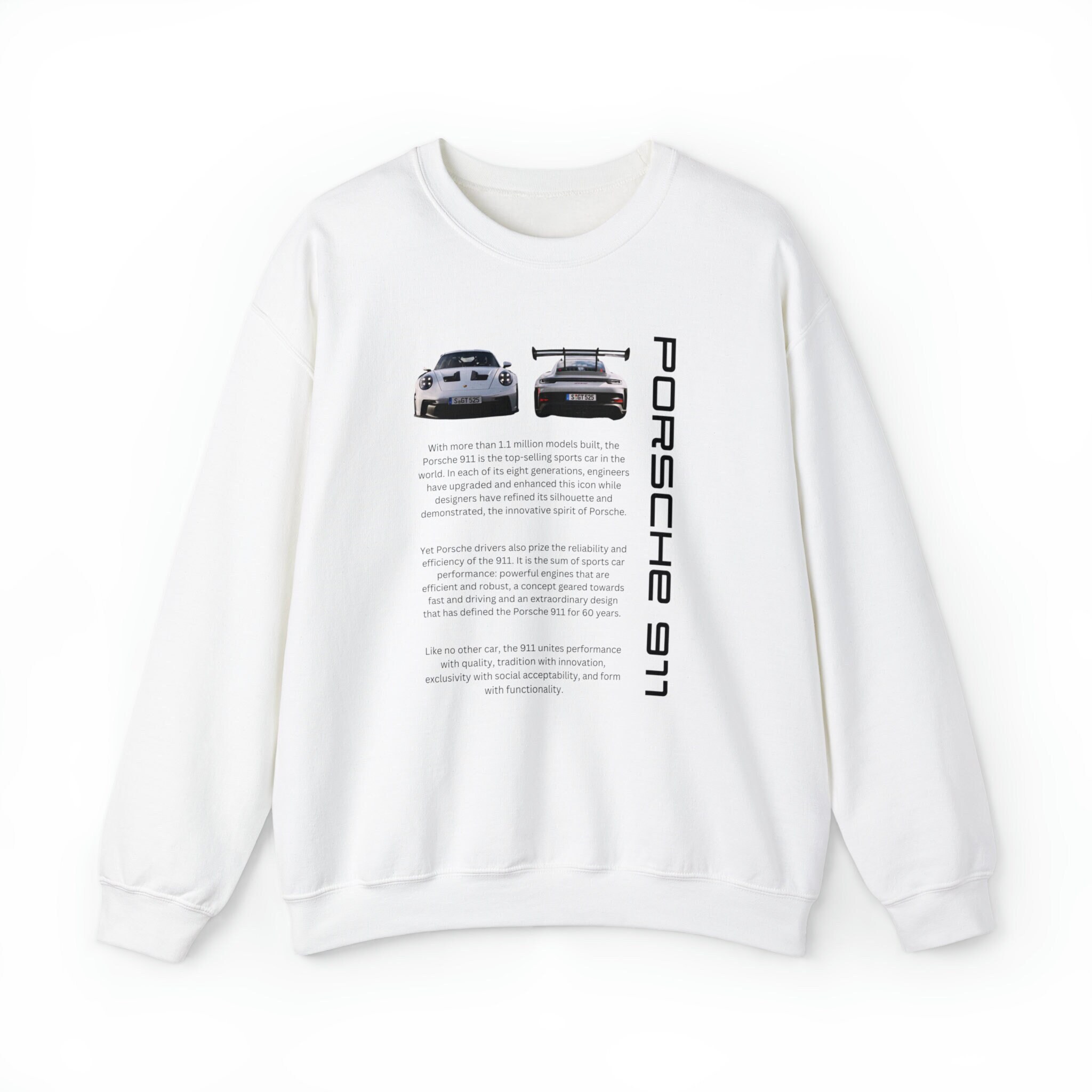 Vintage PORSCHE half-zip sweatshirt, men's size small cotton white type Vintage Second Hand