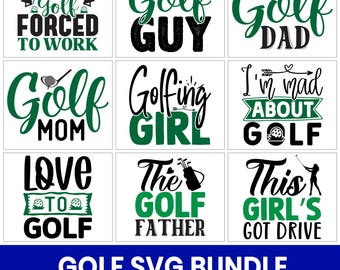 Funny Golf Quotes SVG Bundle, Dad Shirt Designs (Digital Download)