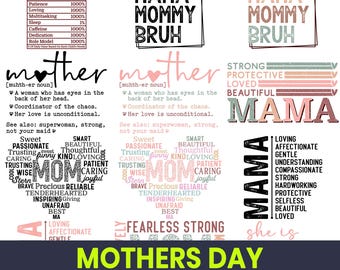 Funny Mom Quotes SVG Bundle, Mother's Day Shirt Designs (Digital Download)