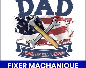 Fixer Mechanic Dad PNG, sublimacja na Dzień Ojca (pobranie cyfrowe)