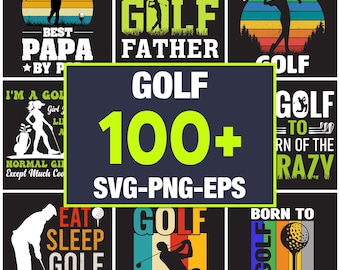 Golf Clipart Bundle, Golfer svg png eps dxf (Digital Download)
