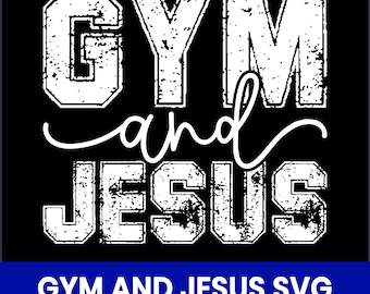 Diseño SVG de gimnasio y Jesús, fe, fitness y diseño cristiano (descarga digital)