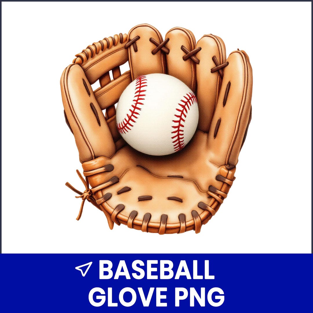 Baseball Glove PNG, Sports Clipart for Shirts and Prints, Game Day  Sublimation Design, Softball Glove Graphic, Digital Download, Cricut File 