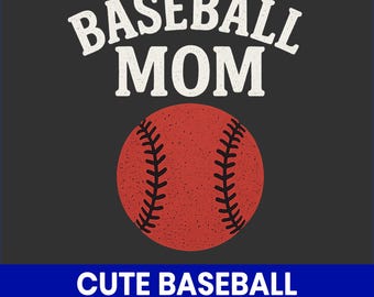Mamá del béisbol PNG, diseño de camiseta de mamá deportista (descarga digital)