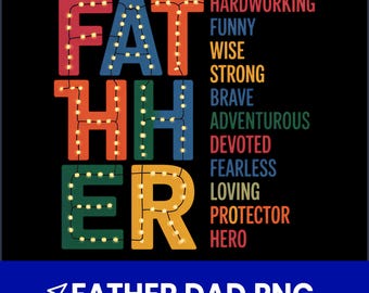 Father's Day Sublimation Design, Dad Clip Art (Digital Download)