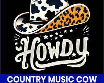 Country Music Cow Skull PNG, Western Shirt Design (Digital Download)