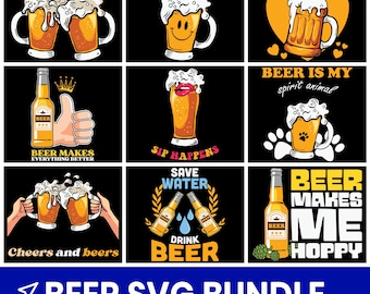 Beer SVG Bundle, Funny Beer Quotes SVG, Bar Sign SVG Designs, Drinking Svg Files, Cricut Silhouette Cut Files, Party Shirt Svg