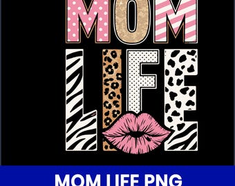 Mom Life PNG, Messy Bun Design, Sublimation Clipart (Digital Download)
