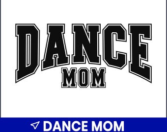 Danse maman universitaire SVG, police rétro, fichier Silhouette Cricut