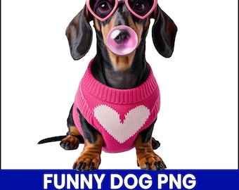 Funny Dog Clipart PNG, Sassy Canine Design (Digital Download)
