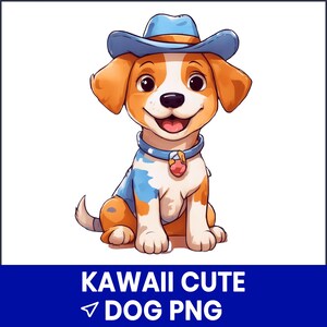 Kawaii Cute Dog PNG Clipart, Pastel Puppy Graphics, Cartoon Dog Sublimation, Chibi Dog Illustration, Printable Pet Art, Digital Download