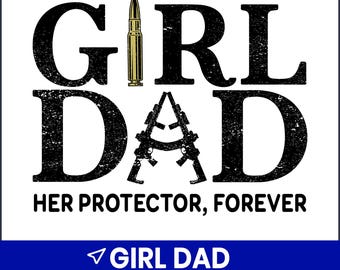 Imagen PNG de una niña y su papá, diseño para sublimación del Día del Padre (descarga digital)