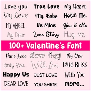 Más de 100 fuentes para el Día de San Valentín: fuente de escritura romántica, fuente de caligrafía de amor, fuente cursiva, fuente escrita a mano, fuente de corazón, fuente de boda, fuente linda