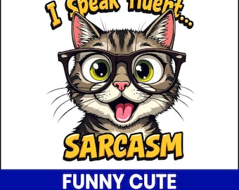 Funny Sarcastic Cat Clipart, Feline PNG (Digital Download)