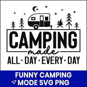 Funny Camping Mode SVG PNG, Tent Campfire Quote SVG, Outdoor Humor Shirt Design, Hiking Sublimation, Cricut Silhouette Camping Digital