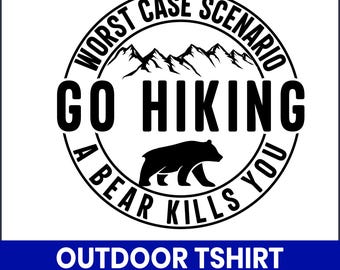 Go Hiking Clipart PNG, Outdoor Adventure Design (Digital Download)