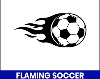 Flamme Fußball Ball PNG, Feuer Sport Grafik (Digitaler Download)