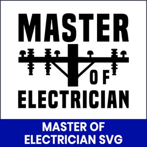 Maître électricien SVG, fichier SVG drôle de titre de travail, conception de chemise de travail col bleu, fichier de coupe Cricut monteur de lignes, commerçant Silhouette SVG