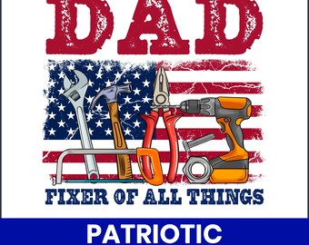Patriotic Dad PNG, American Flag Sublimation (Digital Download)