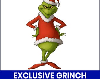 Grinch Weihnachten PNG, lustige Clipart, Sublimationsdesign (digitaler Download)