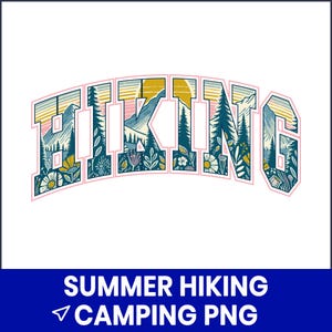 Sommer Wandern Camping PNG, Outdoor Abenteuer Clipart, Wald Zelt Lagerfeuer PNG, Sublimationsdesign für Shirts, digitaler Download, 300 DPI