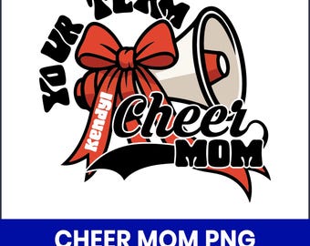 Cheer Mom PNG, Game Day Spirit Wear Design (Digital Download)