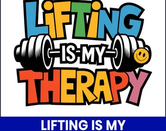 Levantar pesas es mi terapia PNG, diseño de cita de gimnasio (descarga digital)