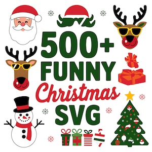 500+ Lustiges Weihnachten SVG Bundle - Frohes Weihnachten SVG, Weihnachtsschild SVG, Weihnachtsverzierung SVG, Winter SVG, Weihnachten SVG, Weihnachtsmann SVG