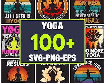 Yoga Pose PNG Clipart, Meditation, Mindfulness Designs (Digital Download)