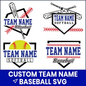 Custom Team Name Baseball SVG, Personalized Baseball Logo SVG, Sports Team SVG Design, Baseball Monogram Svg, Cricut Silhouette Files
