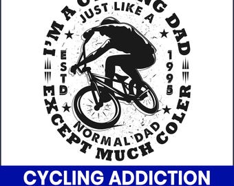 Cyklingspappa PNG, rolig cykelåkare Clipart (digital nedladdning)