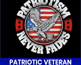 Aquila patriottica veterana PNG, bandiera degli Stati Uniti per sublimazione (download digitale)