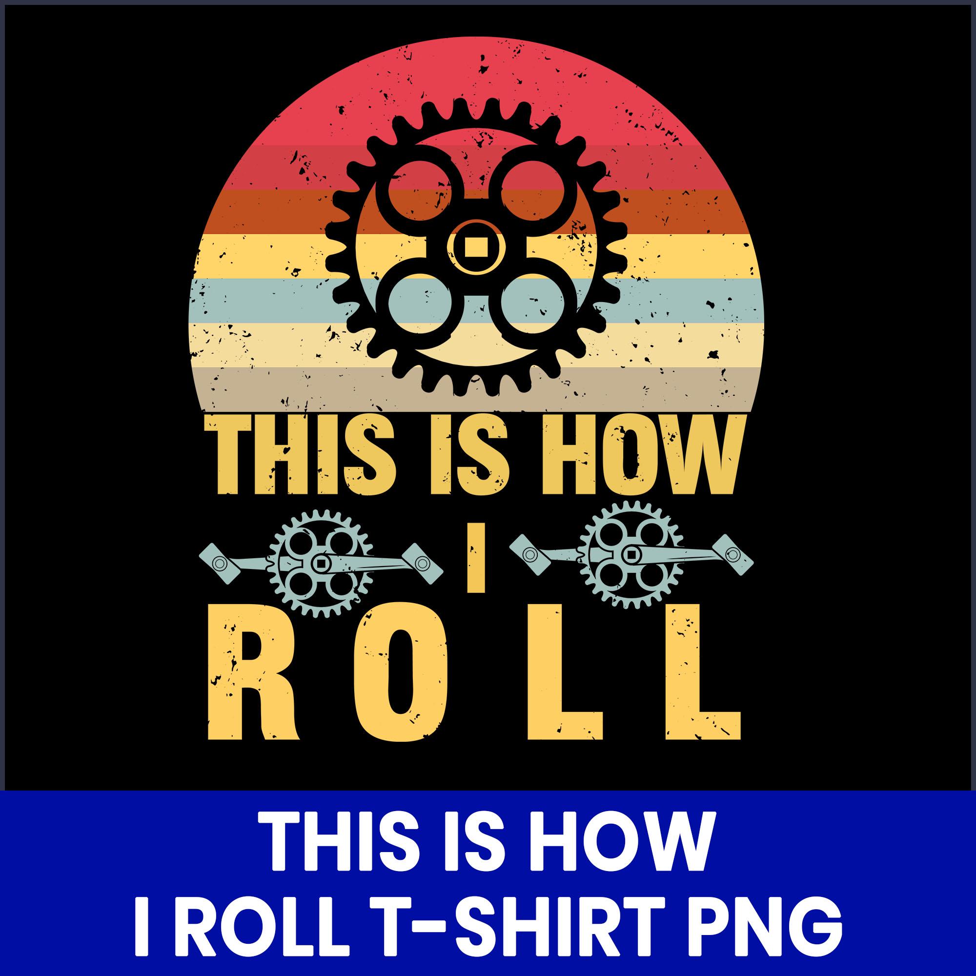 This is How I Roll T-shirt Design, Retro Bike Clipart (digital 