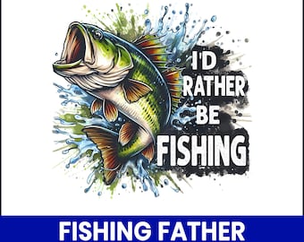 Fishing Father PNG, Bass Fisherman Clipart (300 DPI)