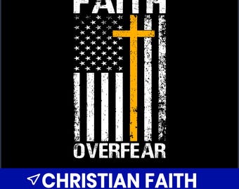 Christian Cross USA Flag SVG, Patriotic Faith Cut File