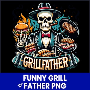 Lustiger Grill Vater PNG, BBQ Papa Sublimationsdesign, Vatertag Clipart, druckbares Papa Geschenk, T-Shirt PNG, Grill Master Digital Download