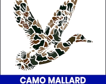 Camo Stockente Entenjagd PNG, Wasservögel Sublimationsdesign