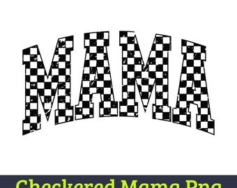 Retro geruite mama, png, groovy mom ontwerp (digitale download)